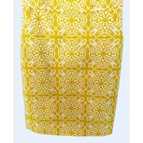 BODEN Talia Mimosa Woodblock Printed Sheath Dress Sz 6 - Picture 4 of 8